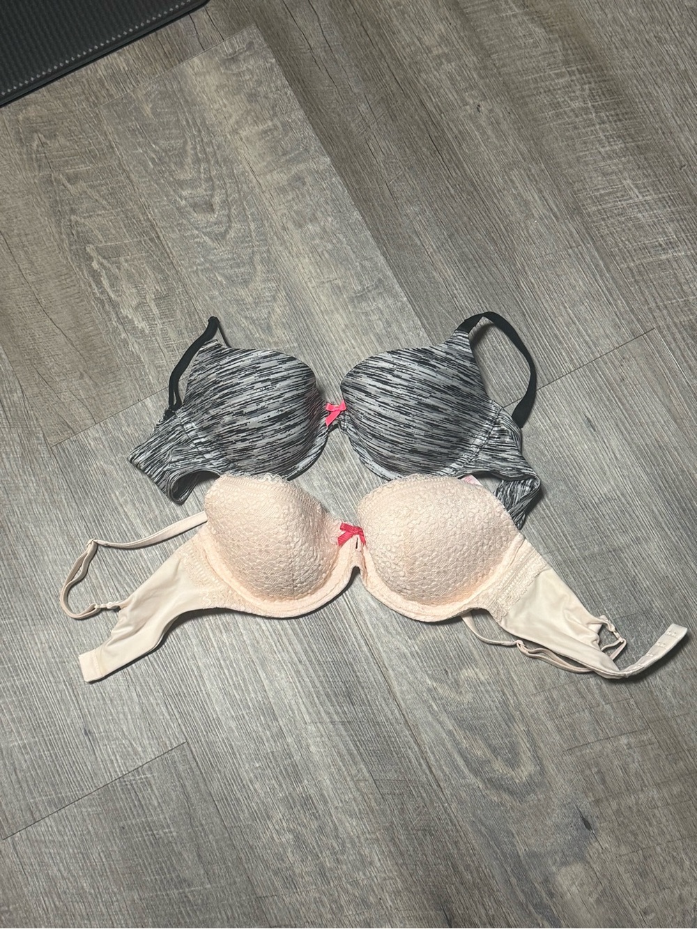 Everyday Comfort Push-Up Bra - Black Heather & Light Peach (Set of 2) B1